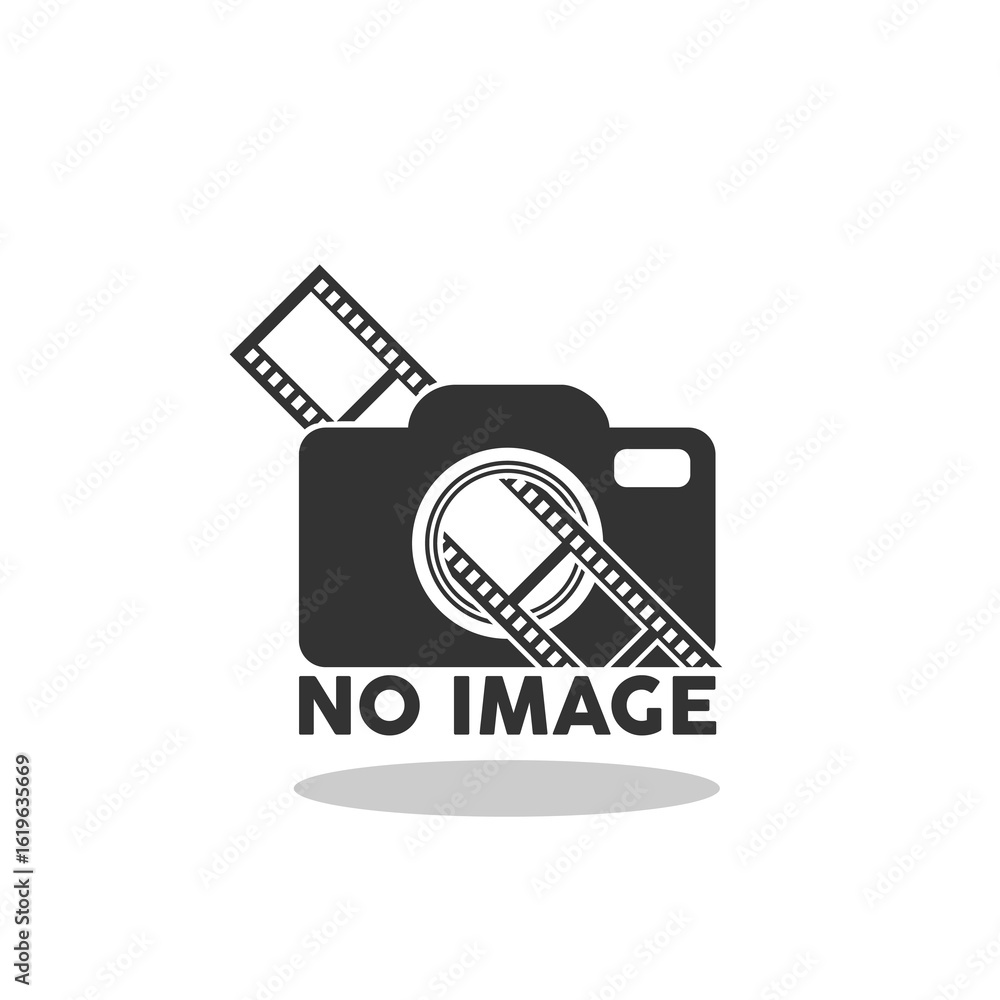Poster no image symbol, missing available icon with shadow