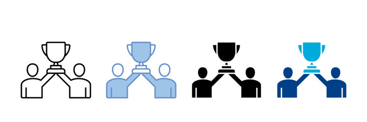 Team Success  Icon Set Multiple Style Collection