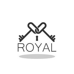 Logo for Real Estate, Key Logo Design With Shadow