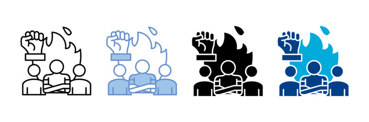 Team Spirit Icon Set Multiple Style Collection