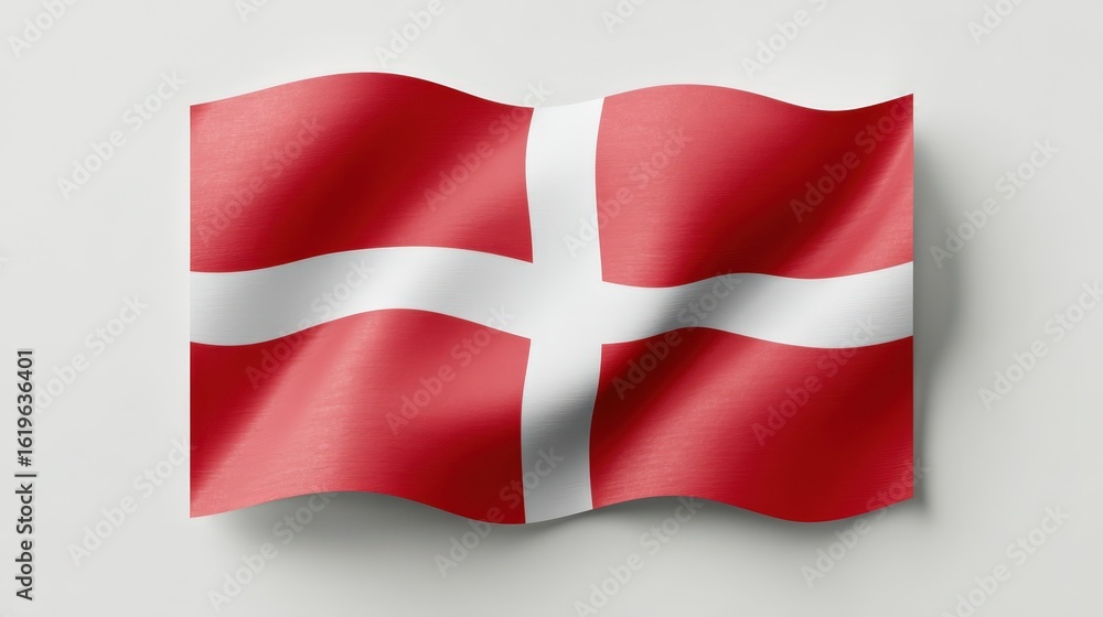 Poster waving danish flag close up high resolution image perfect for backgrounds and designs