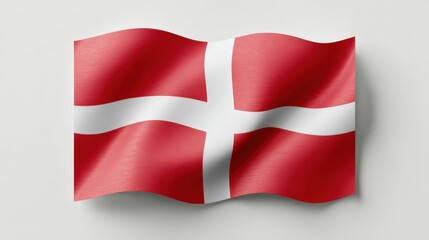 Fototapeta premium Waving Danish Flag Close Up High Resolution Image Perfect for Backgrounds and Designs