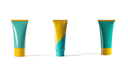 Cosmetic Tube on Acrylic Display on a transparent background