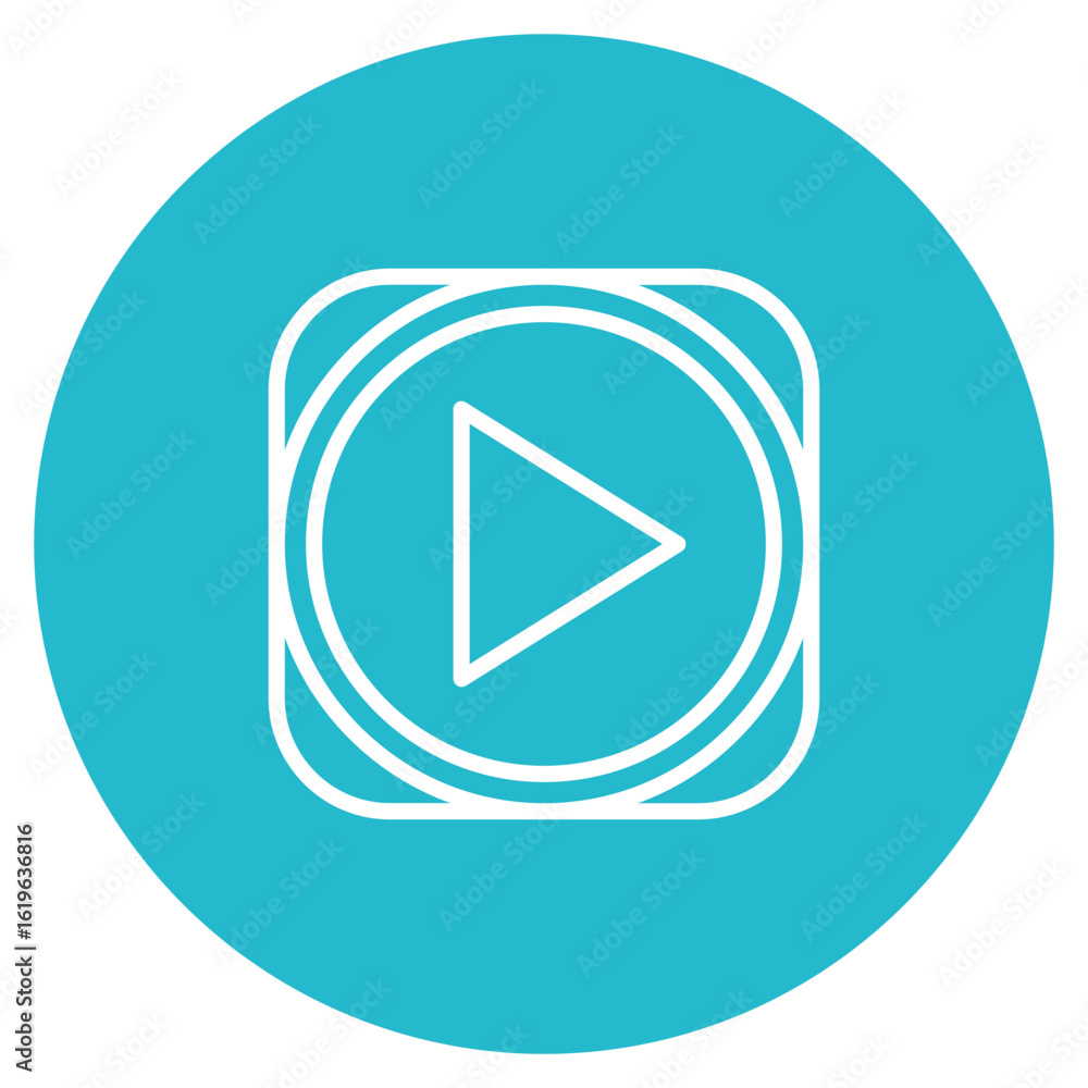 Poster play button icon vector image. can be used for instrument.