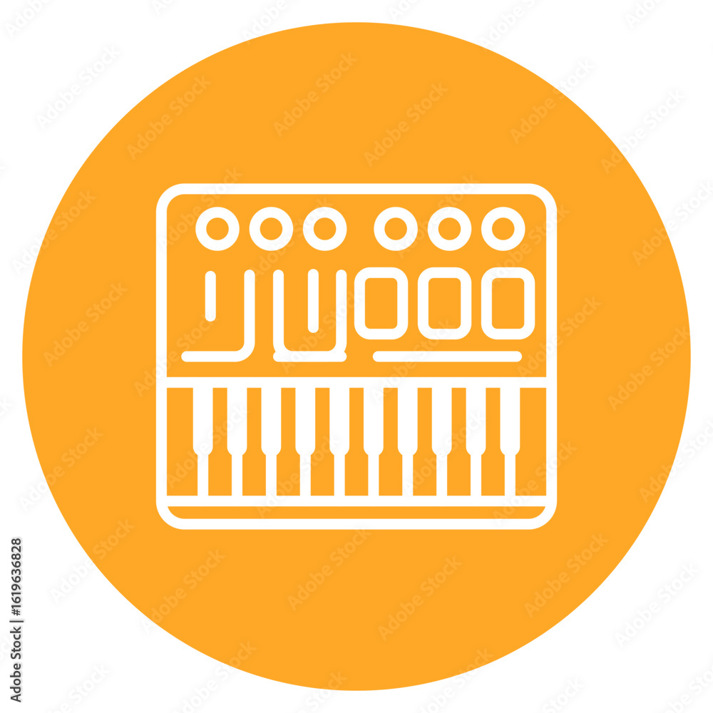 Poster synthesizer icon vector image. can be used for instrument.