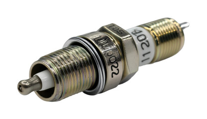 Spark plug installation process in automotive workshop mechanical components detailed guide isolated on transparent background, png