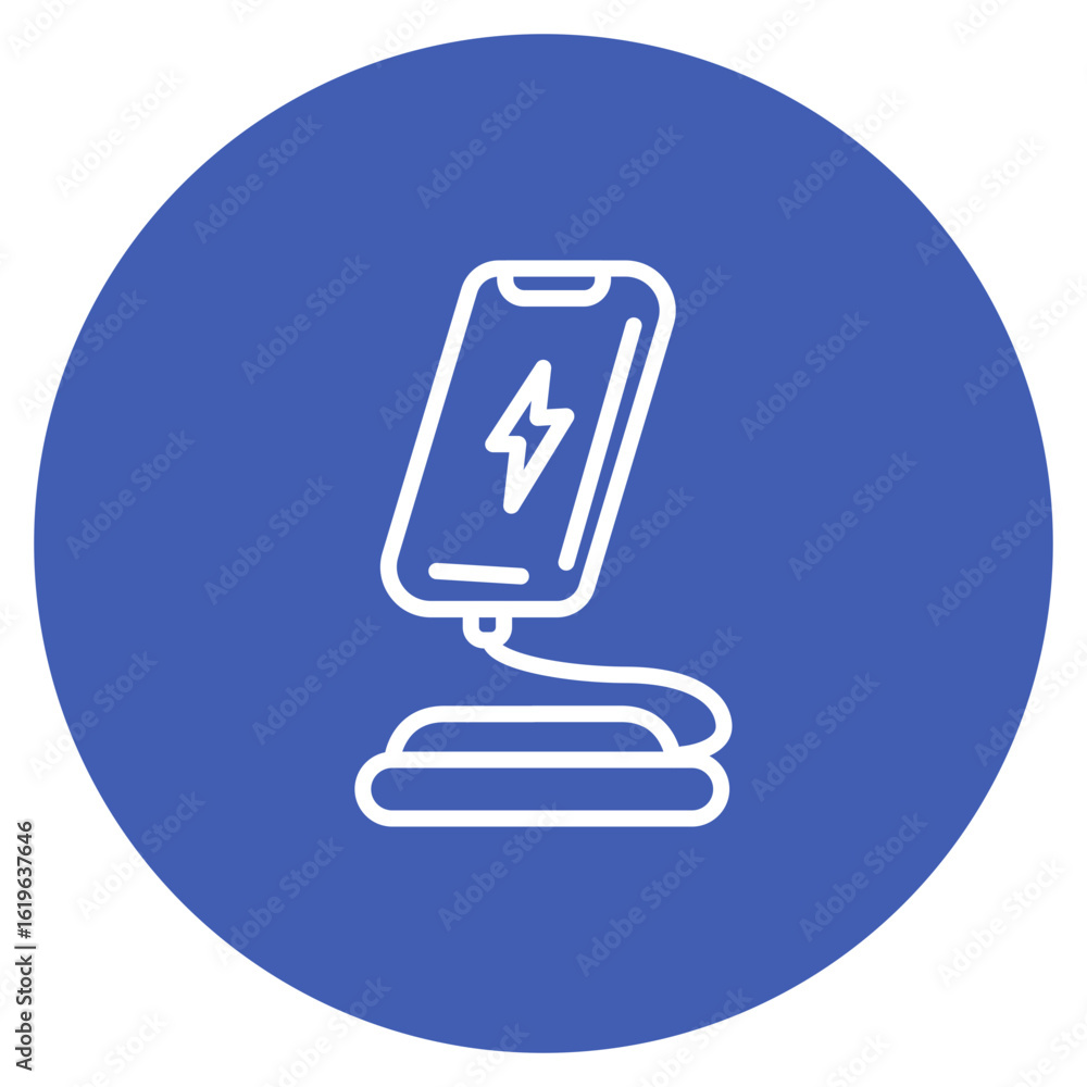 Poster charging stand icon vector image. can be used for battery and power.