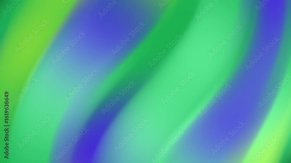 Poster abstracts mesmerizing blend of green and blue hues flowing smoothly creating a calming backdrop effe