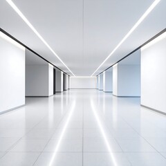 Obraz premium Empty, bright, modern hallway