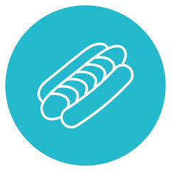 Hot Dog icon vector image. Can be used for Oktoberfest.