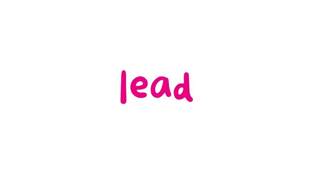 Lead word on white background