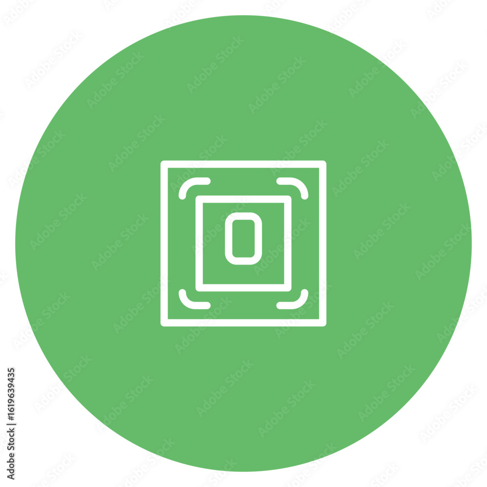 Poster biometric cpu icon vector image. can be used for biometrics.