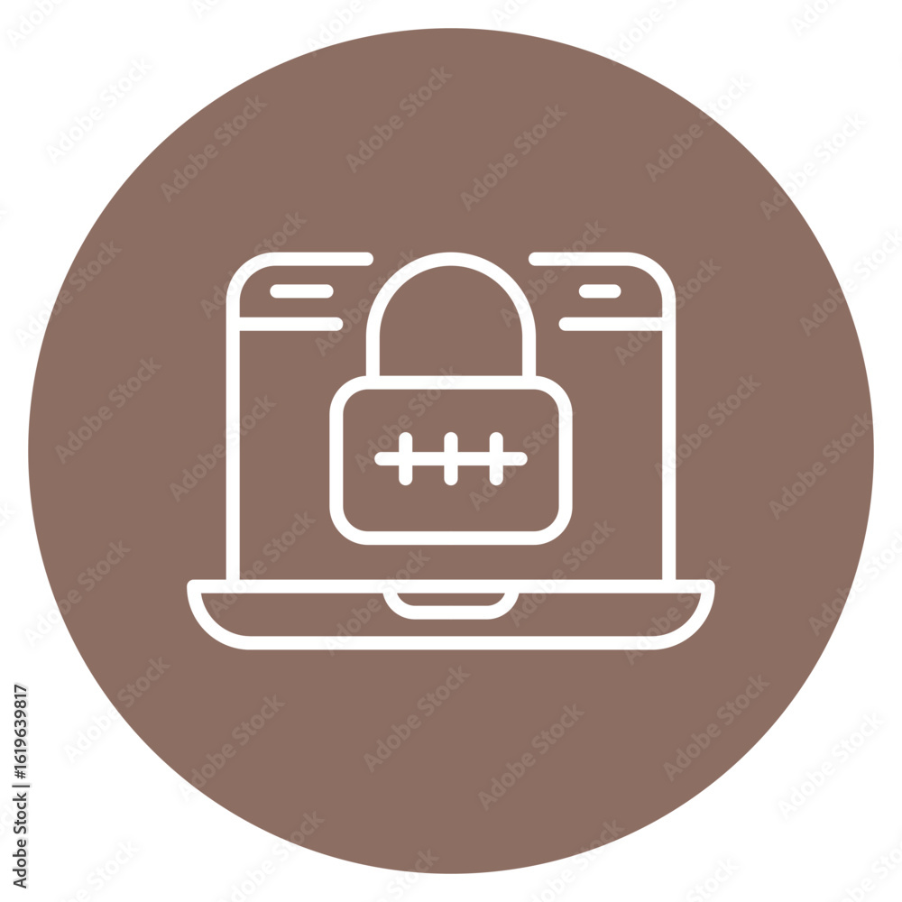 Poster secure pasword icon vector image. can be used for biometrics.