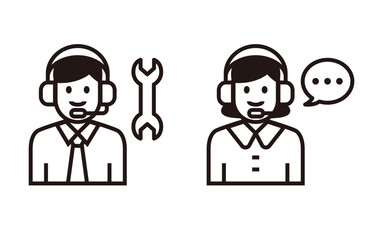 AS 상담원 아이콘 남여