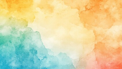 Abstract watercolor painting, vibrant hues, soft blended colors
