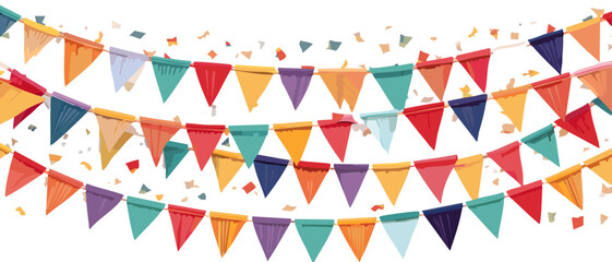 Bunting flags banner best for Birthday party and carnival garland vector graphic design