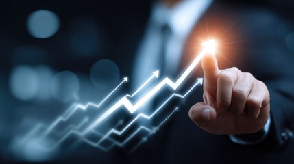 Increasing business performance through data visualization techniques corporate setting digital content professional environment close-up view growth concept