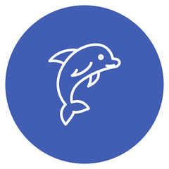 Naklejka premium Dolphin icon vector image. Can be used for Beach Resort.
