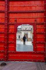 Opened Doorway into Temple Courtyard, Pushkar, India