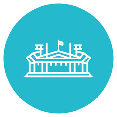 Fototapeta premium Stadium icon vector image. Can be used for Volleyball.