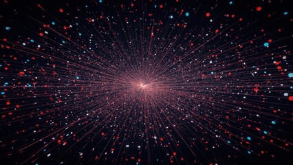 EventDriven. Abstract red blue particle explosion digital background c