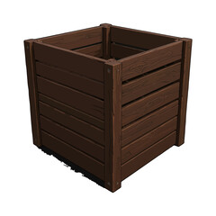 Rustic Wood Compost Bin Sustainable Waste Management Solution