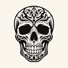 Fototapeta premium Ornate skull graphic design