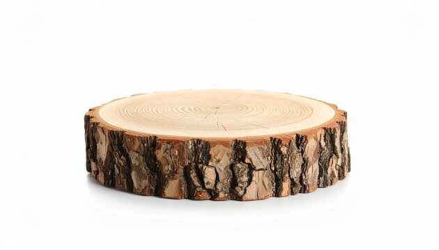wooden circle on white 