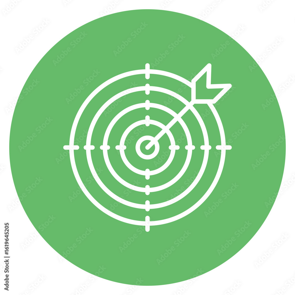 Poster on target icon vector image. can be used for trading.