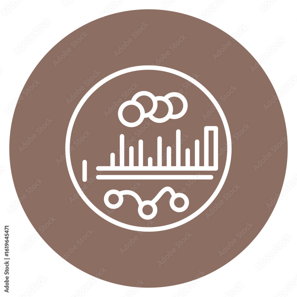 Poster stats on cell icon vector image. can be used for trading.