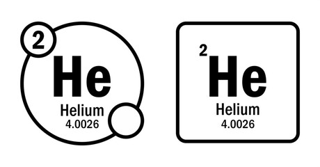 Helium atomic structure icons