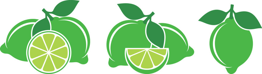Lime logo. Isolated lime on white background