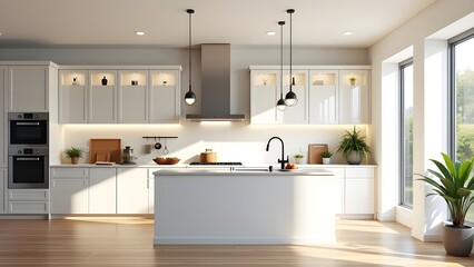 Minimalist Interior Design for Modern Kitchen Space