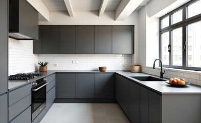 Stylish Interior Design for Modern Kitchen Area