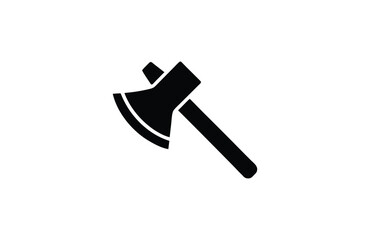 Axe icon vector chopping tool silhouette for wood