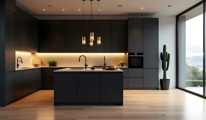 Contemporary Kitchen Setup with Modern Interior Touch