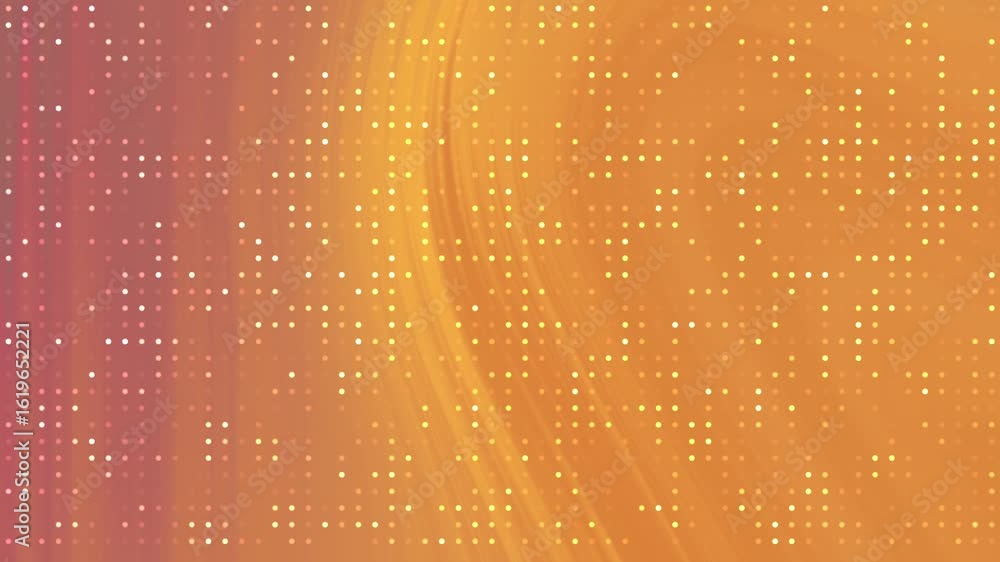 Poster back to school dynamic orange background animation with sparkling dots and flowing light patterns ef