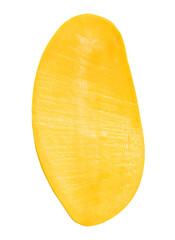 A half of ripe yellow mango fruit isolated with clipping path in png file format