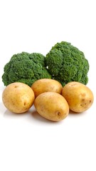 Fresh broccoli and potatoes