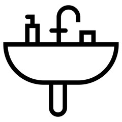 Bathroom Line Icon
