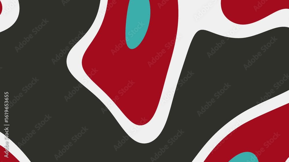 Aufkleber Beyond Black White Dynamic colorful shapes morph and transform in a vibrant abstract motion graphic background
