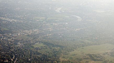 Aerial View of Richmond-Upon-Thames, Sheen and Barnes, West London