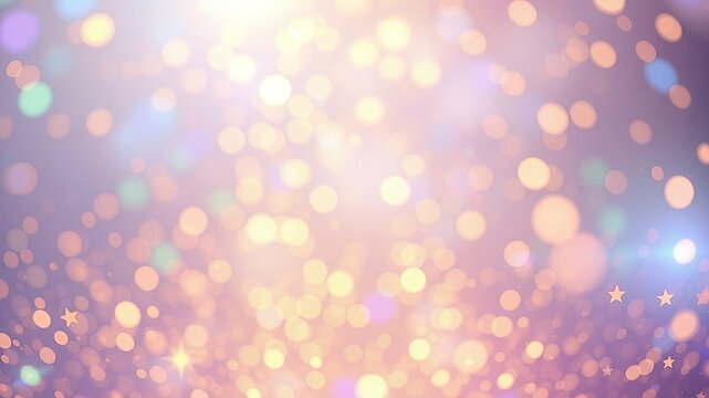 Sparkling bokeh lights with pastel colors and soft focus effect