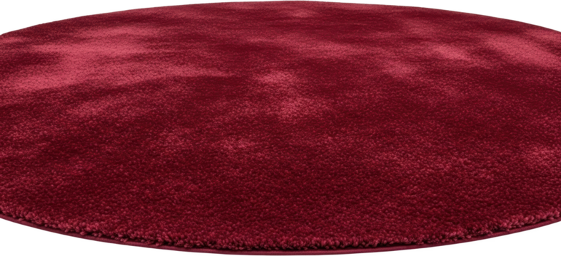 Plush circular deep red carpet texture with a soft sheen Rug Floor Covering transparent background