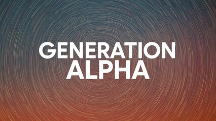 Generation Alpha. Generation Alpha text glowing futuristic digital bac
