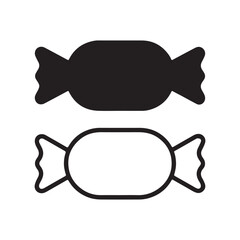 Canoe Icon Set Flat Outline Style