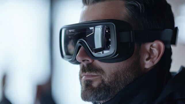 Man vr goggles