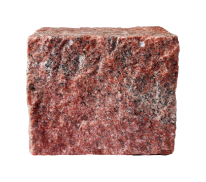 Natural stone block display quarry site material type view rock formation isolated on transparent background, png