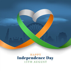 15th august happy independence day creative square banner design