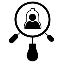 silhouette research icon vector silhouette